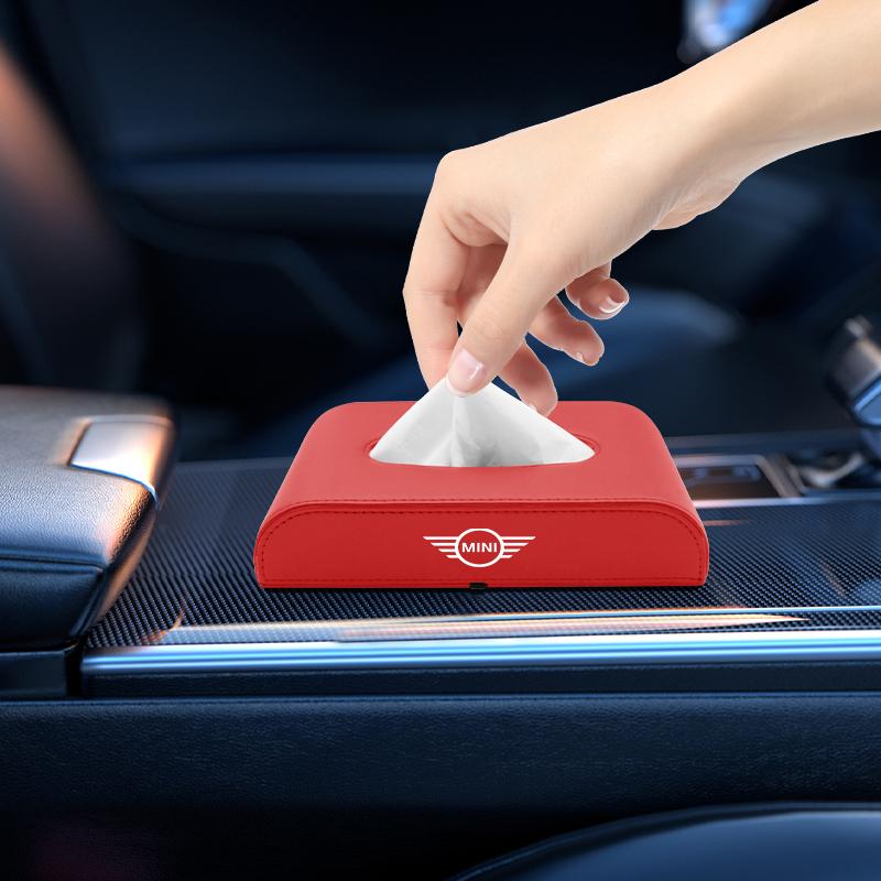 1Pcs Car Tissue Box Holder Armrest Box Storage Case Car Accessories For BMW Mini Cooper F54 F55 F56 R56 R60 SONE Roadster Clubman Coupe