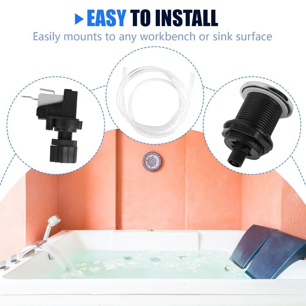 125-250V 16A Air Pressure Switch Replacement Universal Garbage Disposal Air Switch Multi-functional Spa Waste Push Button Home