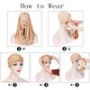 Fashion Women Cross Twist Suede Turban Caps Soild Color Female Headscarf Bonnet Muslim Hijab Cap Islamic Under Scarf India Hat