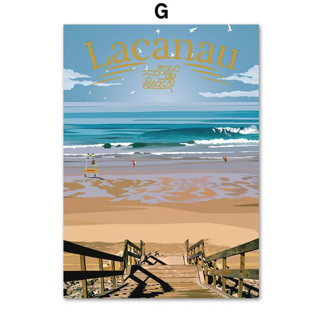 Anime Travel City Landscape Poster French Italy Vintage Wall Art Canvas Painting Nordic Prints Pictures for Living Room Decor