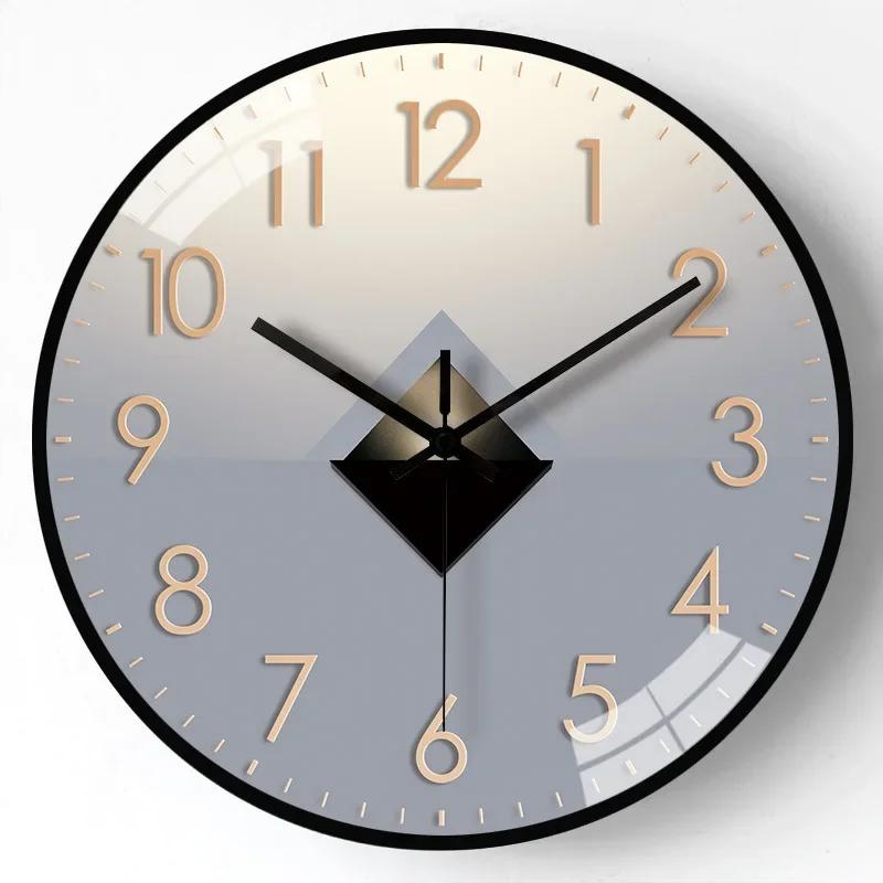 8 Inch Wall Clock Large Vintage Round Decoration Home Bedroom Retro Time Kitchen Nordic Wall Clock Non-Ticking  Clock