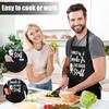 Funny Aprons for Men, Professional Kitchen Cooking Aprons with Two Pockets, Adjustable Chef Apron Bib Apron Gift