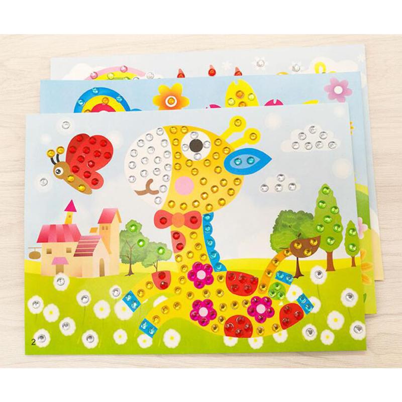 Kinder Diamant Kristall Aufkleber 3D Dreidimensionale Diy Handgemachte Aufkleber Mehrere Zufällig