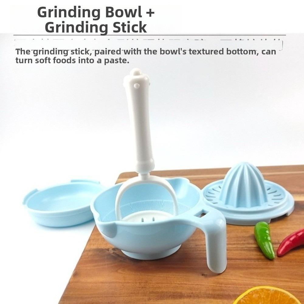 Handmade Baby Food Grinding Bowl Solid color Manual Grinder Vegetables Grinder Baby Feeding