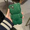 Koreanische süße 3D-Cartoon-Bär Spritztinte Telefonhülle für iPhone 14 13 12 11 Pro Max Schöne Tier Stoßfeste weiche Abdeckung Funda