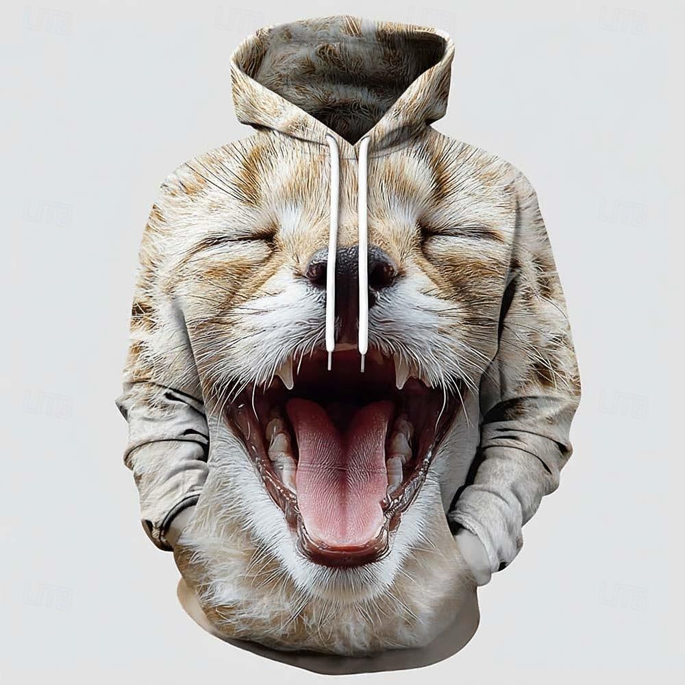 Men's Animal 3D Squirrel Hoodie Sweatshirt Exaggerated Cool Party Long Sleeve