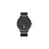 BUREI Men's Black Simple Stylish Watch with Leather Strap and Stainless Steel Case