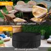 Waterproof Garden Furniture Covers 210D Oxford Round Table Furniture Cover for Rattan Round Table & Chairs Patio Furniture Set