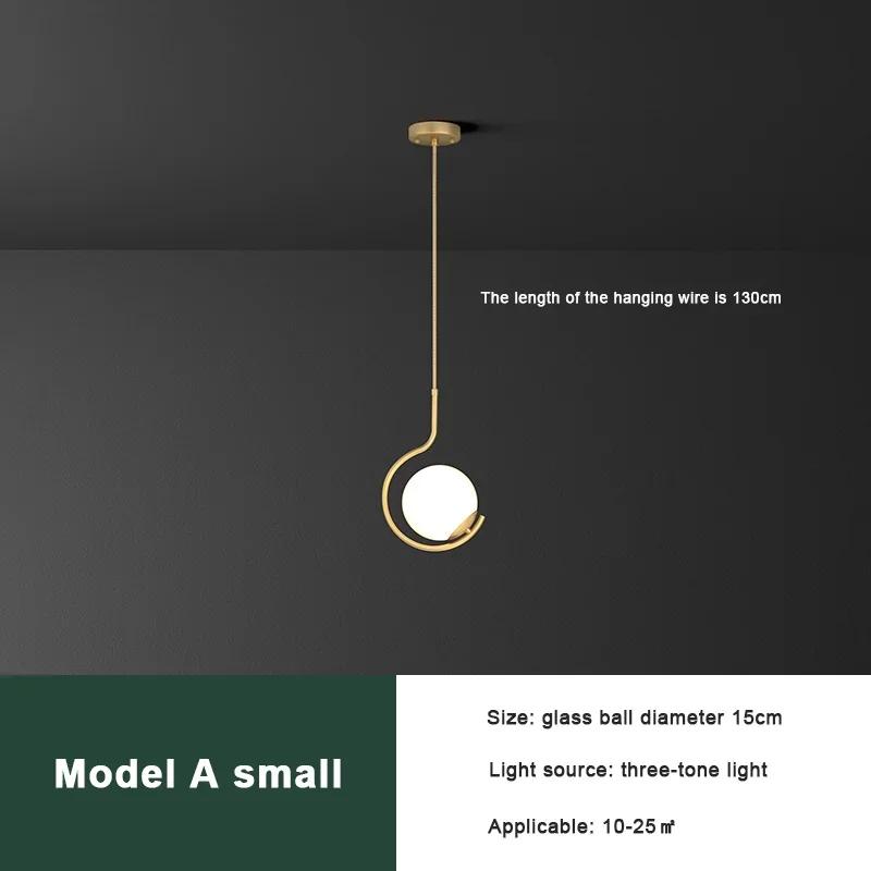 

Современный стеклянный шар светодиодный подвесной светильник для гостиной столовой спальни отеля люстра украшение светильник минималистский подвесной светильник Cool White