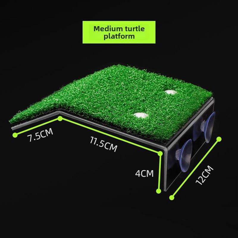 Brazilian Tortoise Climbing and Sunbathing Platform with Turf Ladder for Large Breeding Box