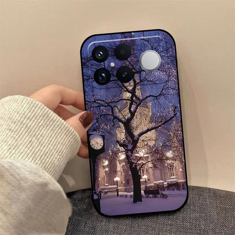 Christmas Painting Phone Case For Redmi K80 K70 K60 Ultra K90 Pro Max K40 Gaming K70E K60E Soft Silicone Shockproof Cover Coque