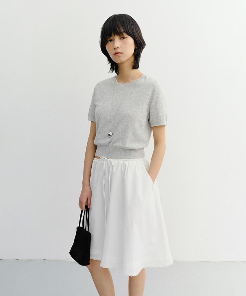 Deonseuteu Unisex Linen Crewneck Knit_Udsw6B128_Melange Gray