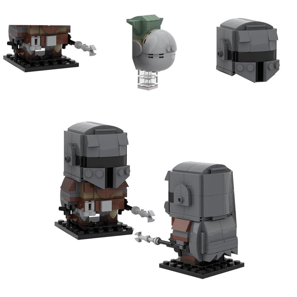 Star Wars 75317 Building Blocks Model Action Figure Collection Set With Mandalorian Baby Yoda