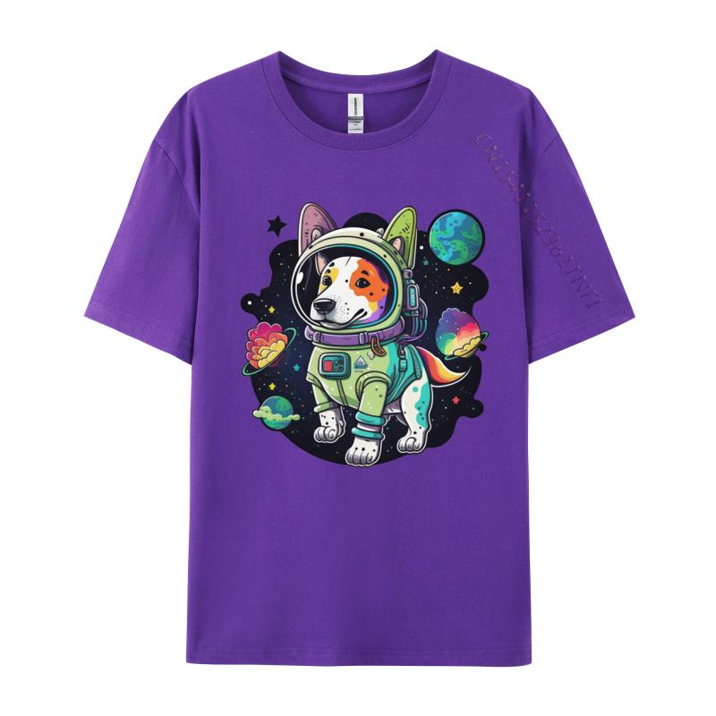 Dog Astronaut In The Cosmos Tshirt Funny T Shirts Cotton Tops Tees For Men T Shirt Blank T Shirt 100 Cotton