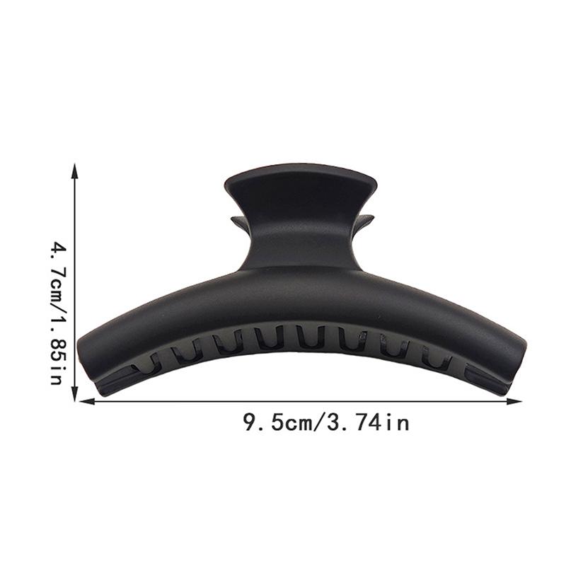 Curved Metal Shark Clip Woman Geometry Metal Hollow Hair Claw  Solid Color Ponytail Hairpin Light Luxury Hair Accessories