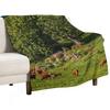English Country Farming Scene Throw Blanket Blankets and Throws Fashion Sofas Luxury Thicken Bed Covers Blankets
