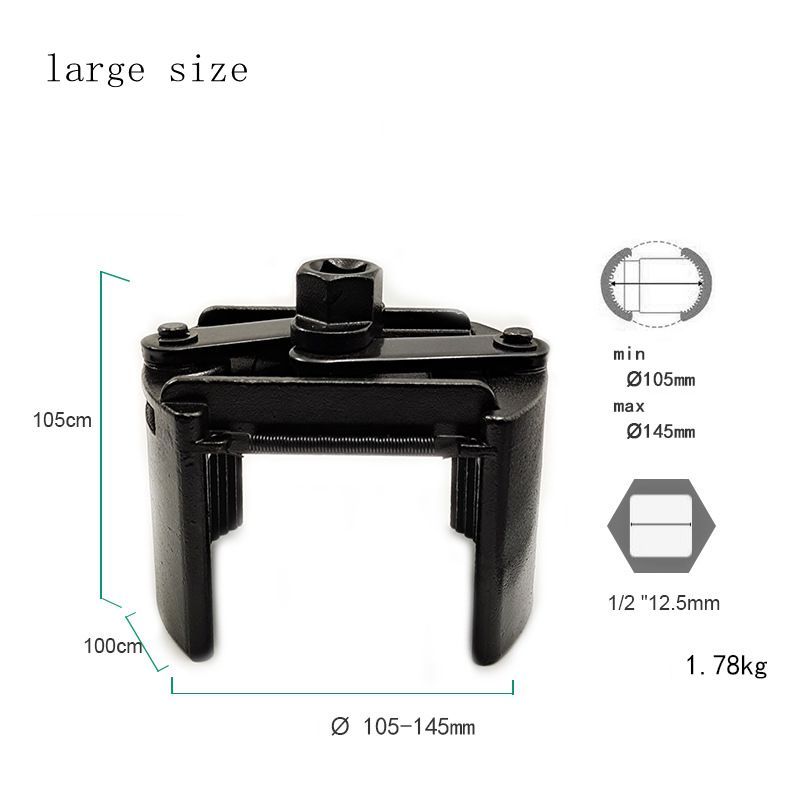 60-80/80-105/105Adjustable Two-Jaws Oil Filter Wrench Filter Filter Wrenches Remover Steel Fuel Cast Two-Claw Disassembly Tools