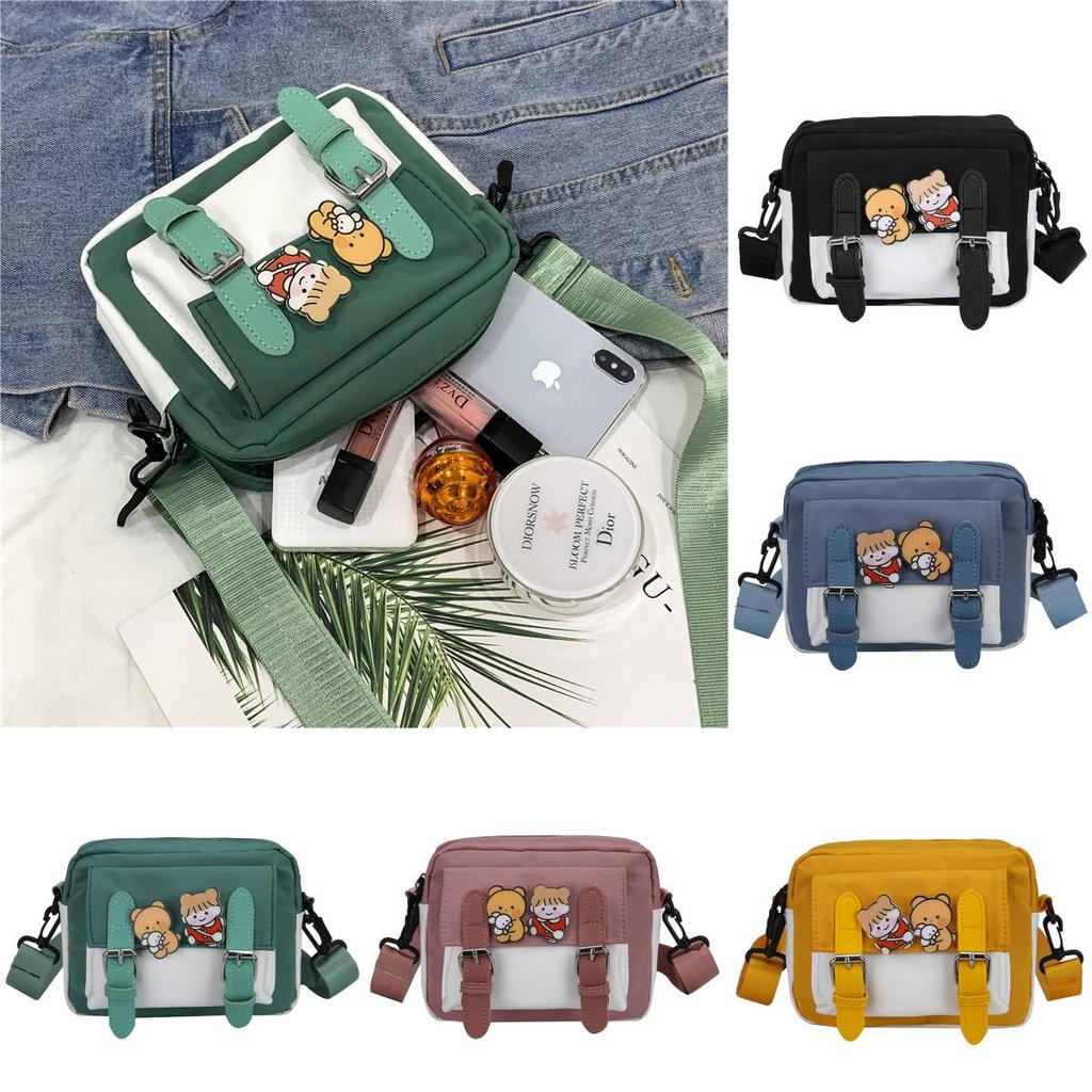 Piccola Borsa a Tracolla in Tessuto Oxford con Cerniera per Uso Quotidiano Casual