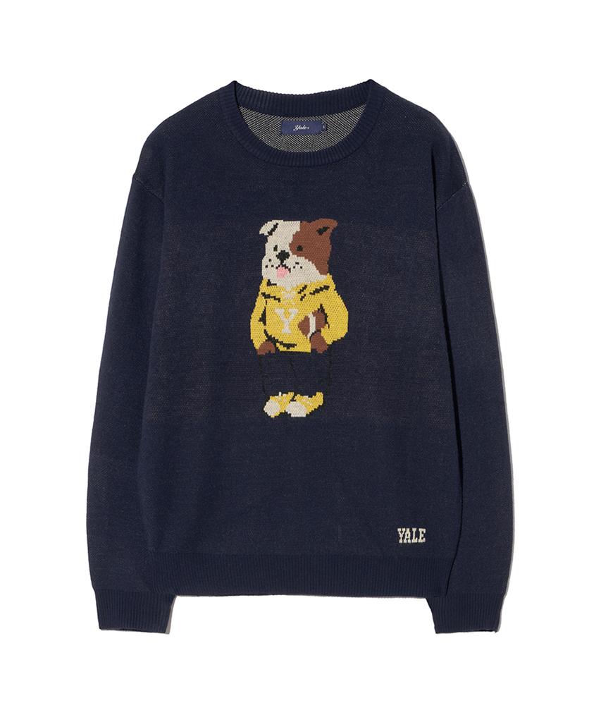 YALE Like Than Round Knit_Navy