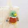 Cute Animal Parrot Plush Doll Realistic Furry Birds Keyrings Bird Plush Keychain  Birthday Gift