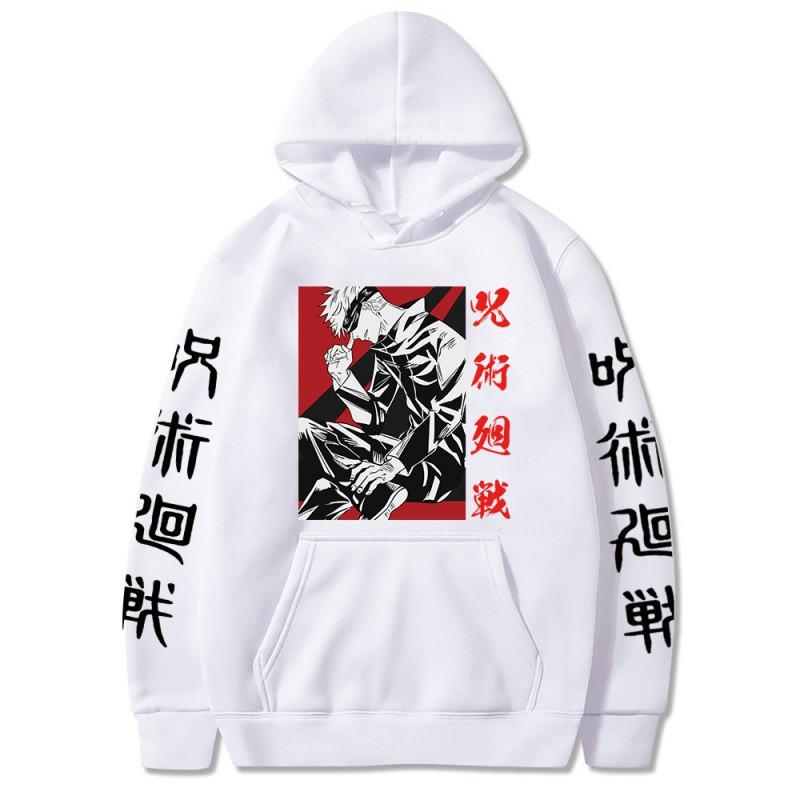 Jujutsu Kaisen Anime Hoodie Unisex Oversized Print Sweatshirt Teens Casual Fall Wear
