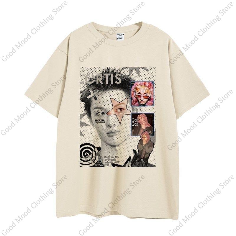CORTIS T Shirt Kpop Fashion Retro Print Fans Tshirt Korean Trend Unisex Women Summer High Quality Cotton Short Sleeve Tee Tops