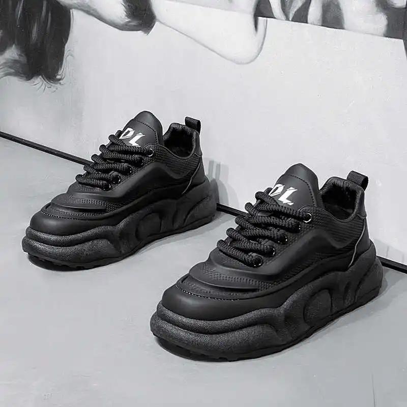 Fashion Round Nose High Sole Sneakers High Top Men Long Boots 41 For Shoes Sport Cuddly Kit Tenks Skor Funny Hypebeast Besket