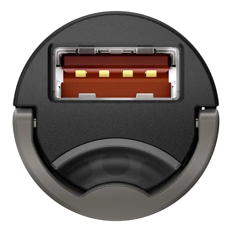 Mini Ładowarka Samochodowa Baseus Tiny Star, Usb, Qc 3.0, 30W (Szara)