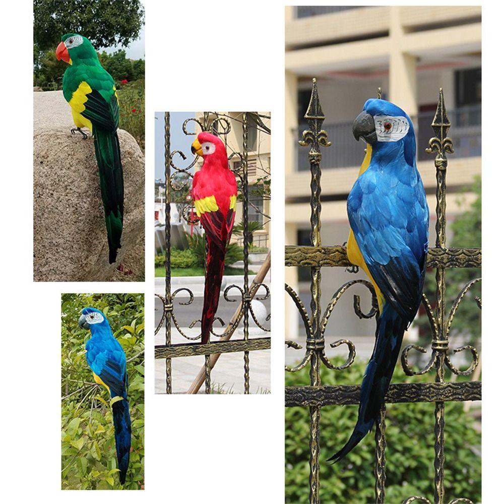Multicolor Artificial Bird Model Foam Garden Decorative Bird Simulation Parrot  Garden Ornament