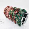 Wide Christmas Knotted Snowflake Santa Claus Headband