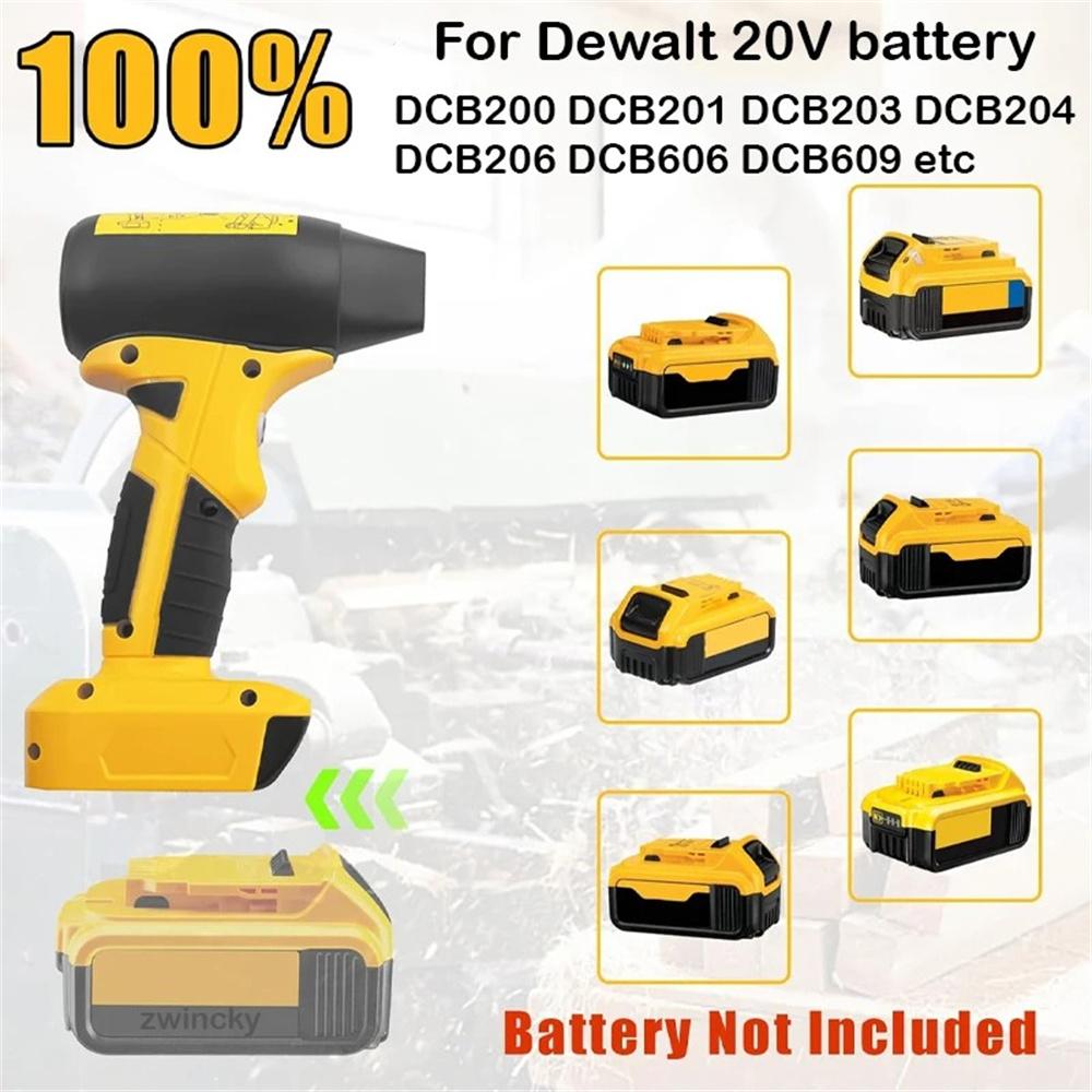 Cordless Handheld Turbo Jet Fan Mini Blower For Dewalt 20V Dcb200 Dcb201 Dcb203