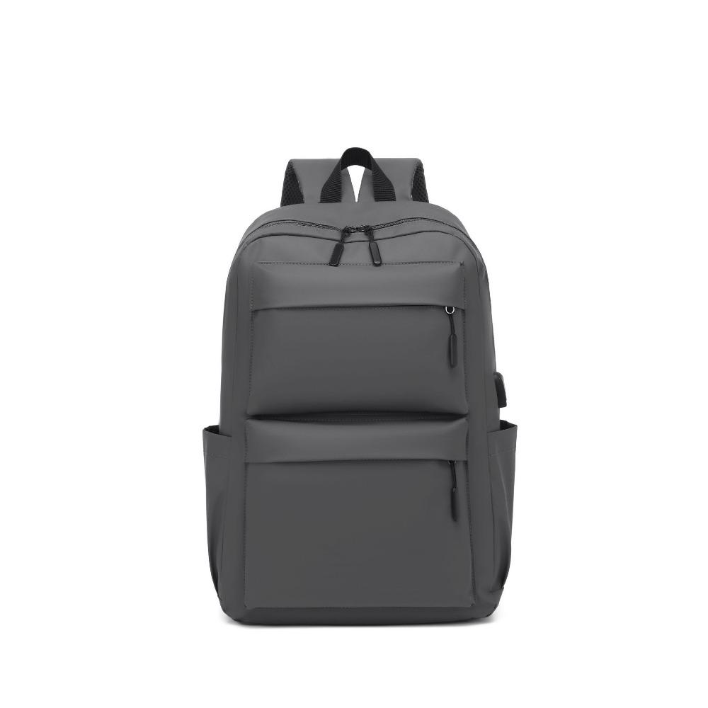 

New casual backpack backpack leather film simple multi-pocket large capacity time Shangshu bag серый