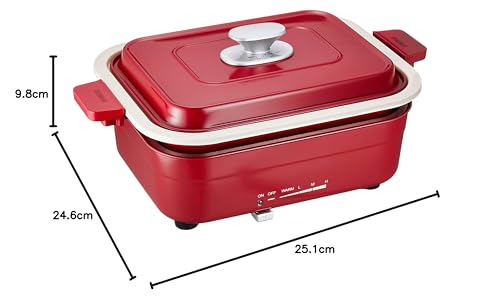 Tiger Vacuum Bottle (TIGER) Hot Plate, Party Plate, Red, CRK-A100-RM