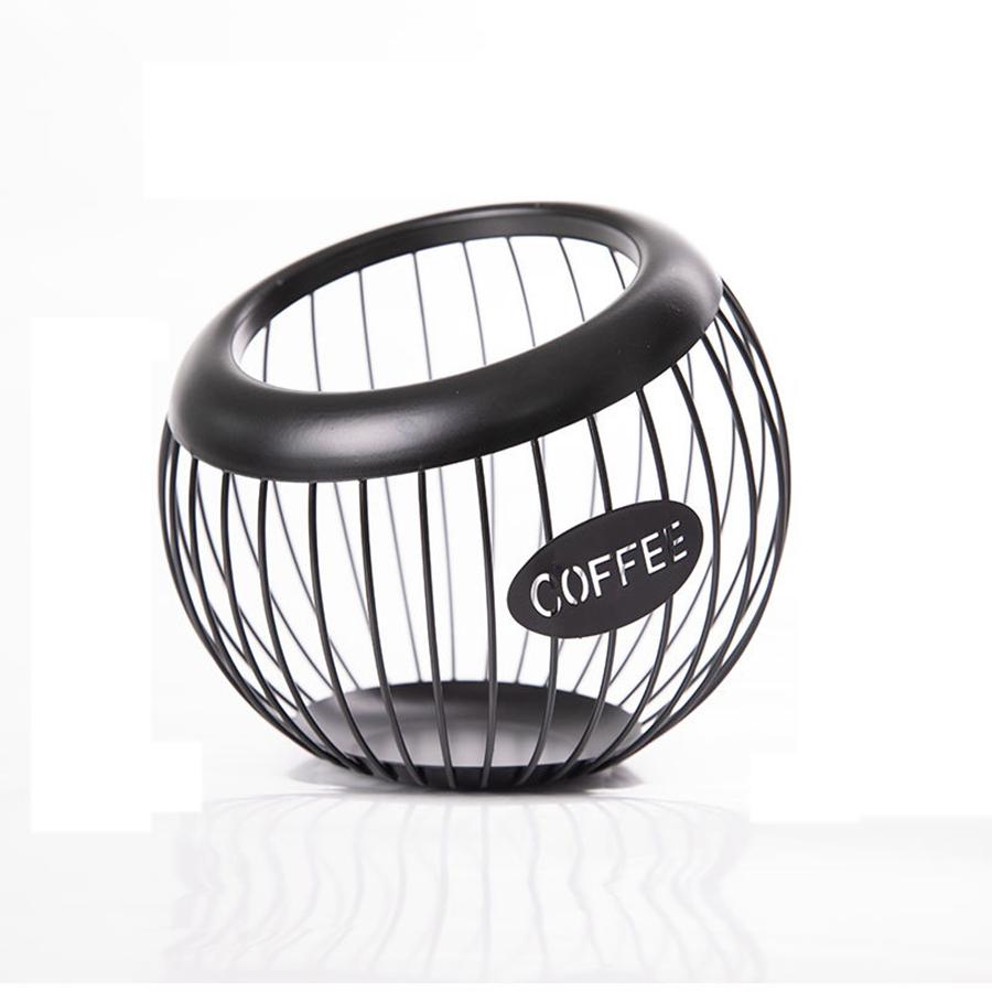 1 STÜCK Kreativer Europäischer Geformter Melonen- und Obstkorb Eisen Kaffeekapsel Aufbewahrungsständer Trockenfrüchte Obst Aufbewahrungsständer Schräge Öffnung