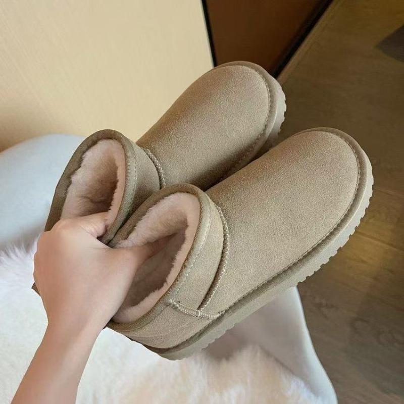 Thick-soled Fleece Snow Boots for Women, New Short Cotton Boots, Anti-slip Cotton Shoes