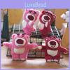 Adorable Pink Strawberry Bear Plush Keychain Cute Stuffed Animal Toy For Bags And Keys