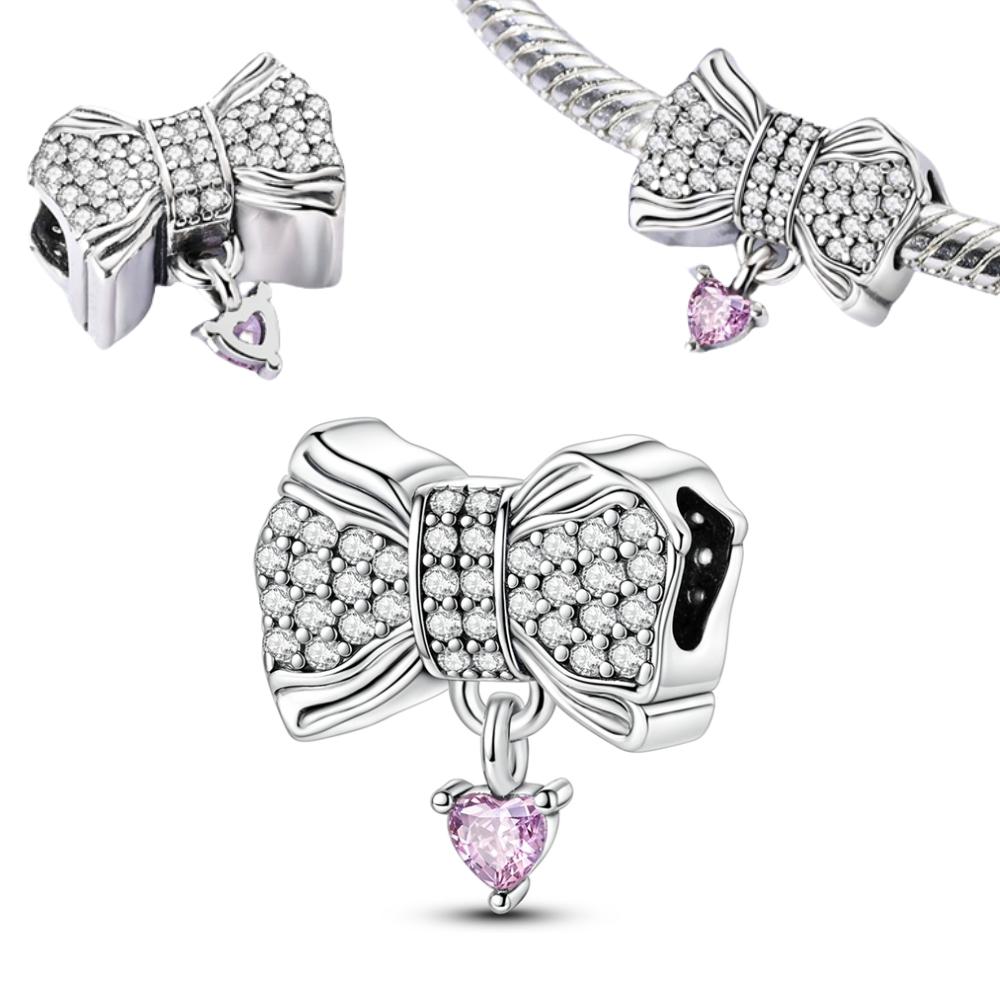 Copper Craft Love Wrapped Hollow Bead Sparkling Diamond Charm Fit Original Bracelet For Women Handmade Bead Ideal For Jewellery Making Present