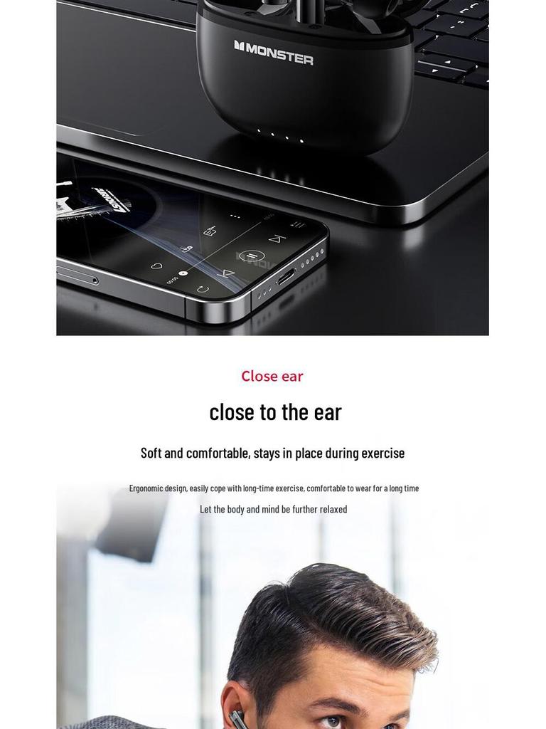 GT23 Wireless Bluetooth Earphones: Ultra-Long Battery, High-Quality Sound, Low Latency for Gaming and Music.