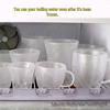 Insulated Double-Walled Glass Cup with Handle - Transparent Milk, Water, Coffee, Tea Cup