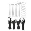 Camping Tent Stakes with 2m Wind Ropes Aluminum Buckles for Outdoor Picnic Adventure