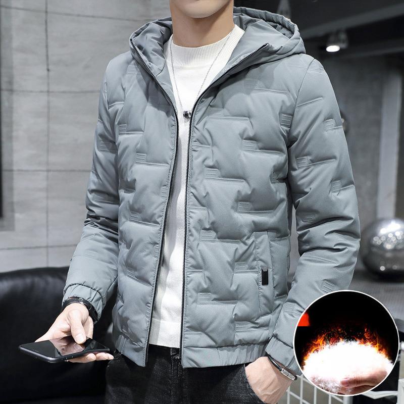 Winter Men's Hooded Casual Down Jacket, Men's Thickened Warm and Cold Jacket