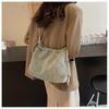 IELGY Denim Bag Female Large Capacity Casual Fashion Chain Crossbody Bucket Bag