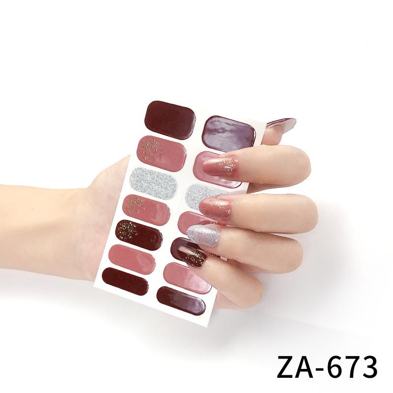 Nail Art Stickers 3d Nail Stickers 14 Finger Hot Stamping Cat Eye Leopard Print Nail Art Stickers