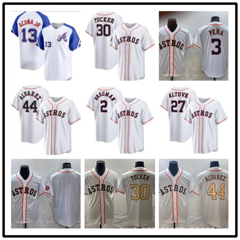 Houston Astros Baseball Jersey Bregman 2 Altuve 27 Embroidered Sports Shirt Men