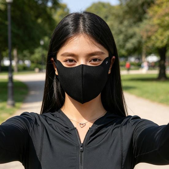 Three-dimensional Face Guard, Windproof Slimming Version Face Guard with 3D Eye Corner Protection, Moisturizing Fabric Hyaluronic Acid Sun Protection