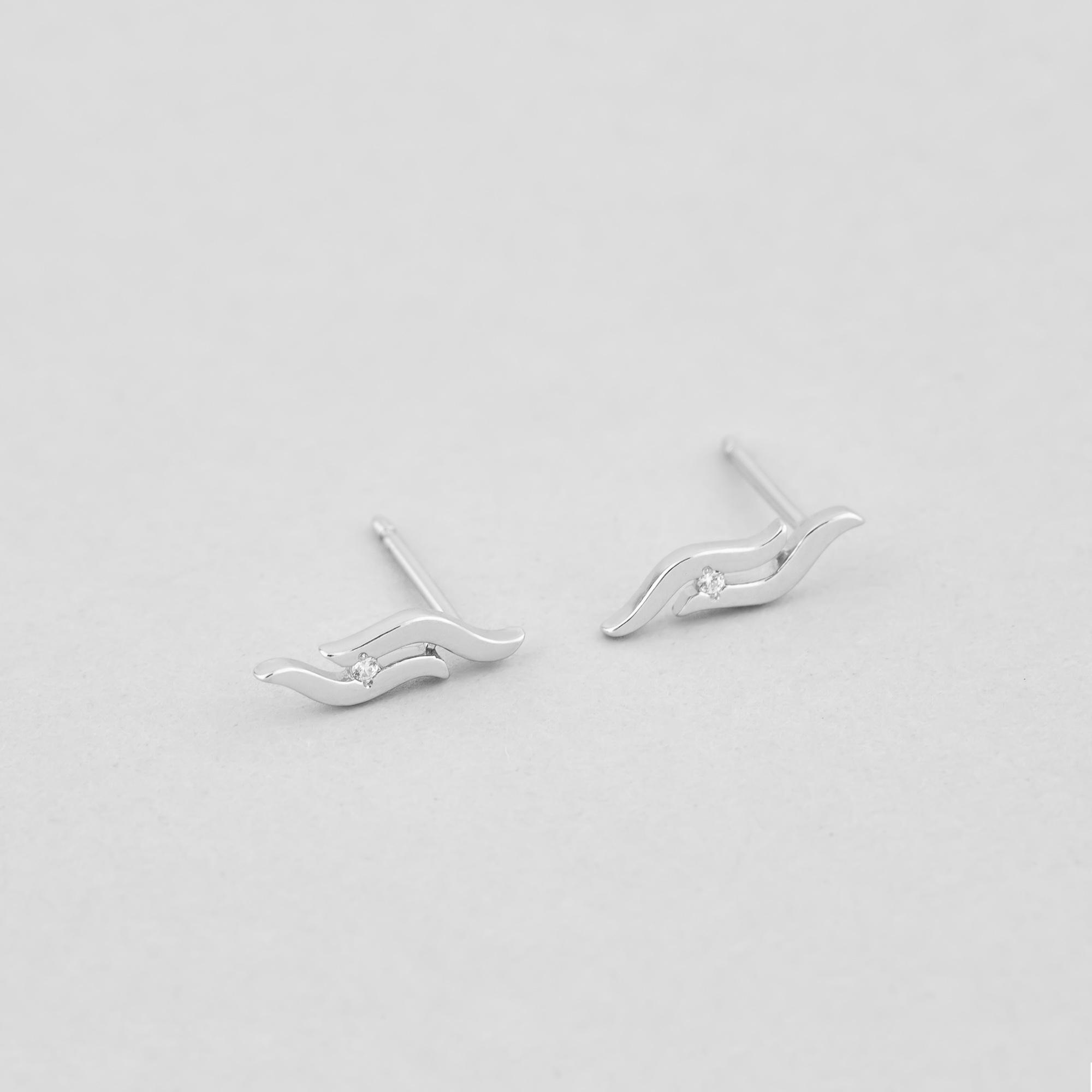 

Сережки Грайлива хвиля срібний