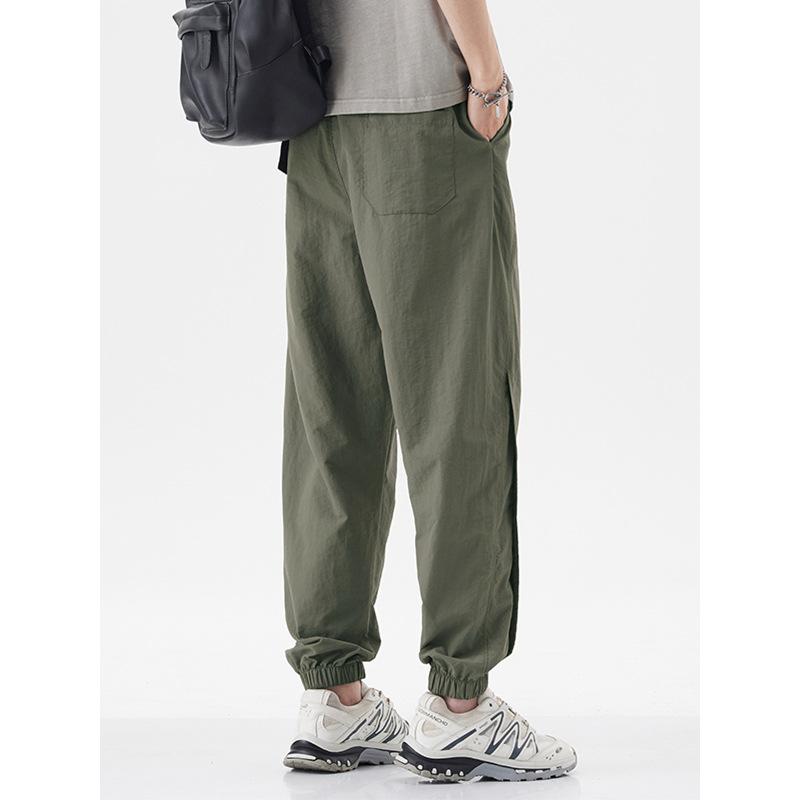 Spring and Summer New Tooling Leggings Casual Pants Men's Trendy Solid Color Simple and Versatile Loose Pants