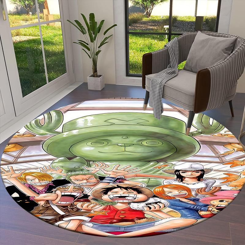 One Piece Round Area Rug Carpet Rug For Living Room Bedroom Sofa Playroom Decor Nonslip Floor Mat