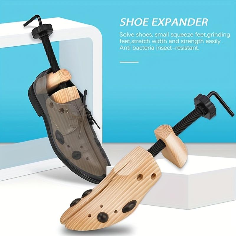 1Pc Shoe Stretcher Women and Men's Shoe Widener - Wooden Expander for Wide Feet, Bunions or Calluses Wooden Shoe Stretcher