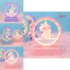 Cute Cartoon Unicorn Led Night Light Music Box Desktop Decor Ornament For Romantic Gift And Home Decor